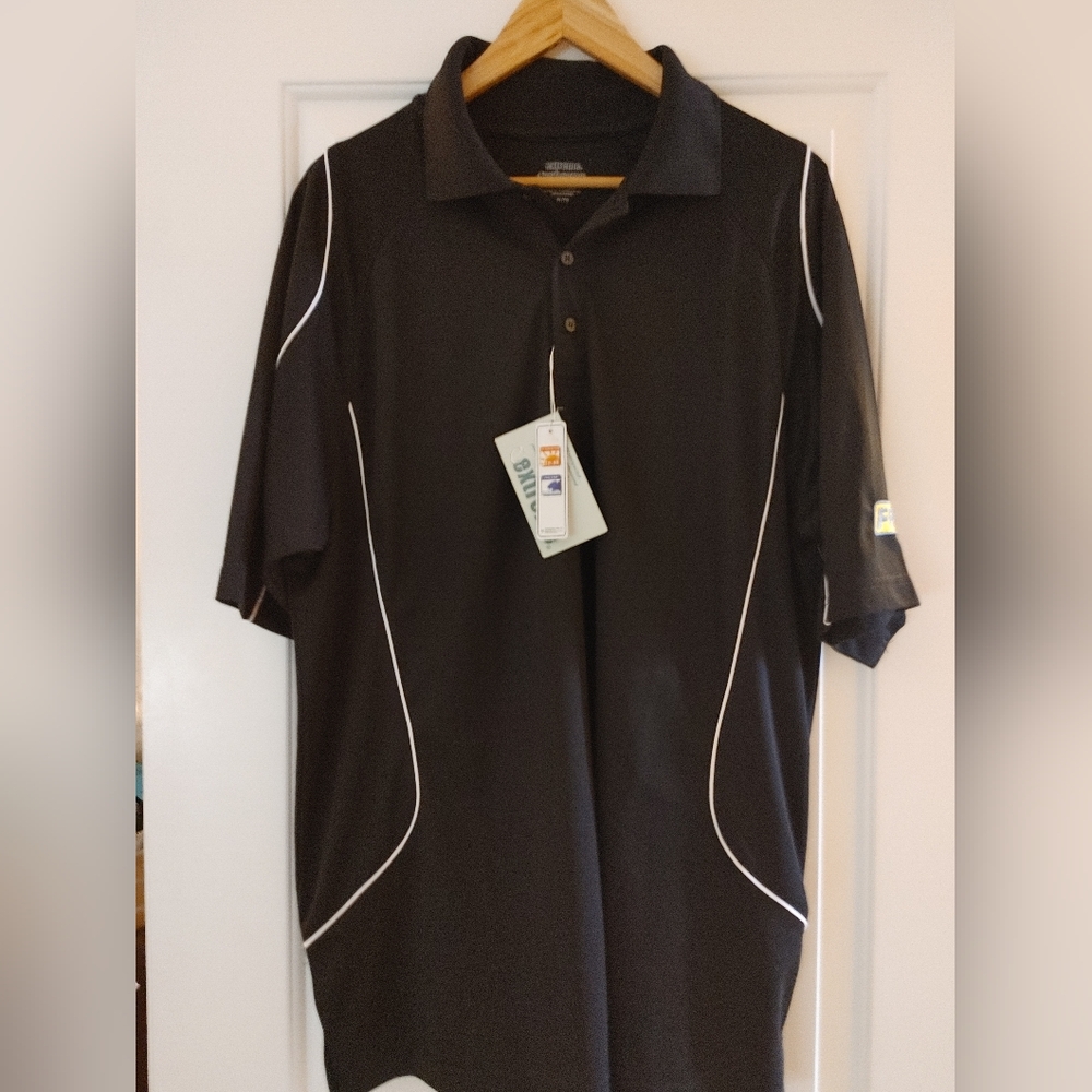 Extreme Performance Black & White Golf Shirt ~ Size XL